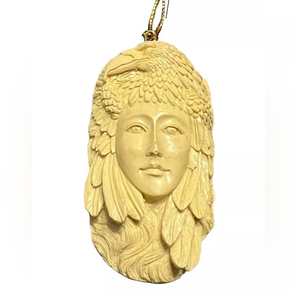 Hand Carved Goddess Eagle  By Offerings 2007 Promotional  3” Ornament. Rare - Picture 2 of 4